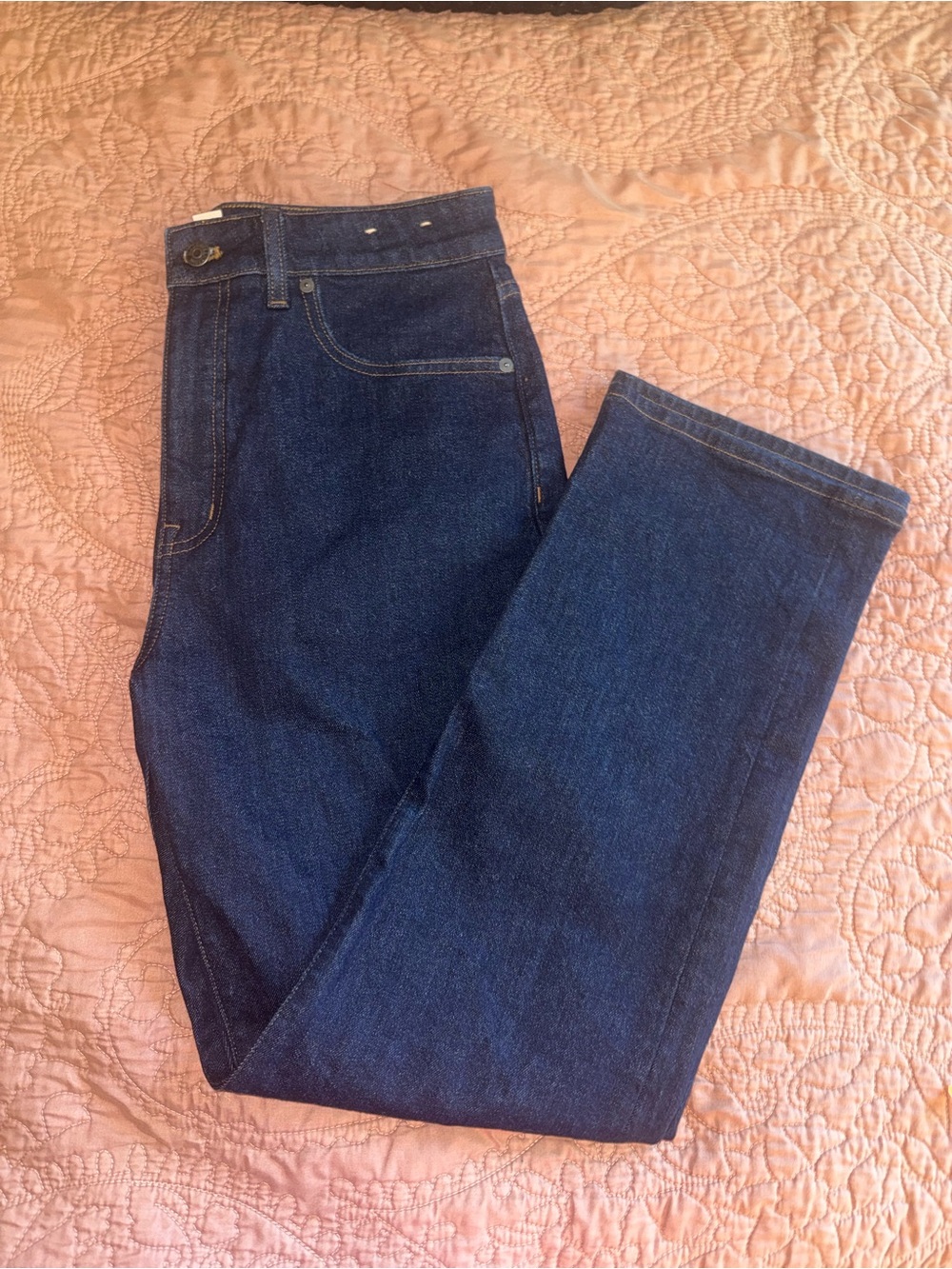 Madewell Dark Blue Straight Leg Jeans